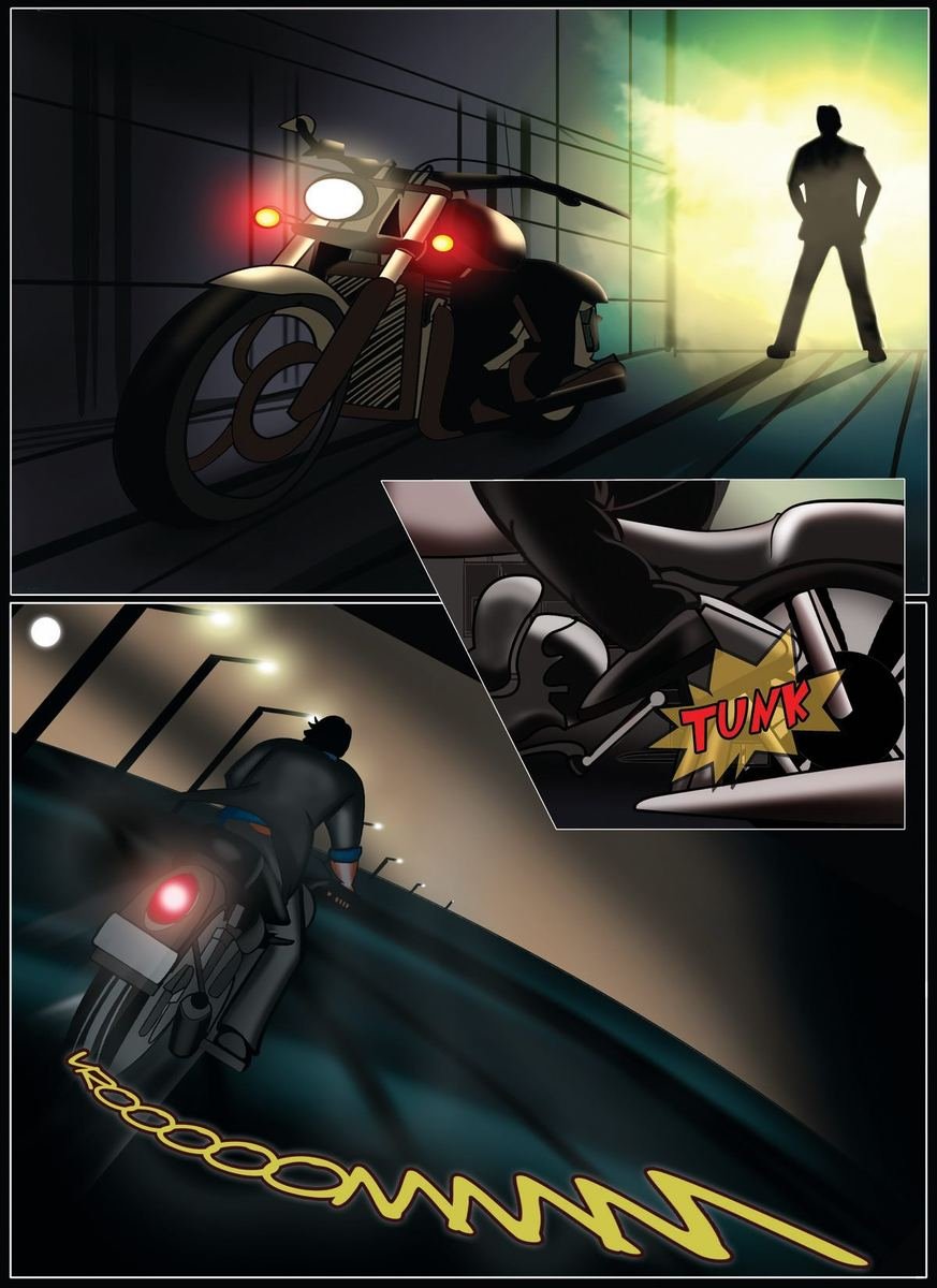 VA Comics chase sequence page layout