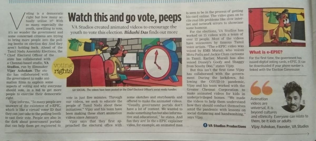 Civic voting awareness campaign coverage