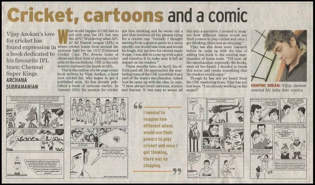Newspaper feature on the All Planets League comic book