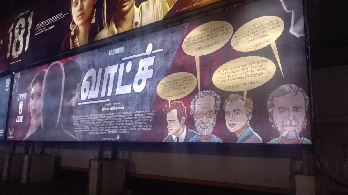 Outdoor film campaign hoarding produced by VA Studios