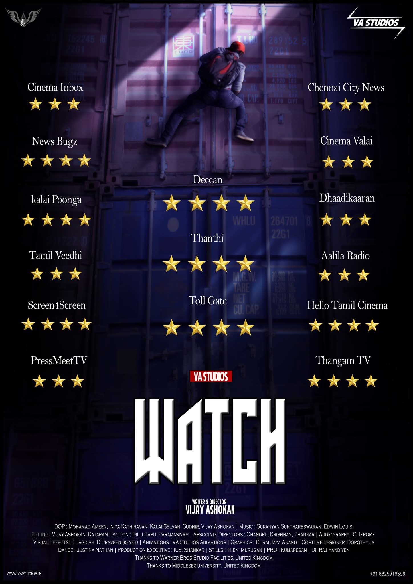 Critics' star ratings for WATCH, written and directed by Vijay Ashokan